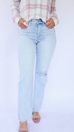 [Judy Blue] Melissa High Rise Front Rip & Back Rip 90's Straight Fit Jeans