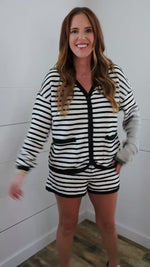 The Audrey Striped Cardigan