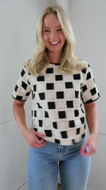 Checkered Crochet Top