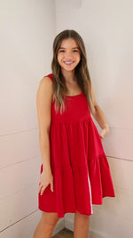 Millie Tiered Dress - Red