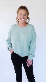 Pike Crop Pullover - Sage