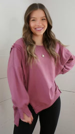 Lejean Oversized Sweatshirt - Grape