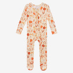 Alphabet Medley Footie Zippered One Piece