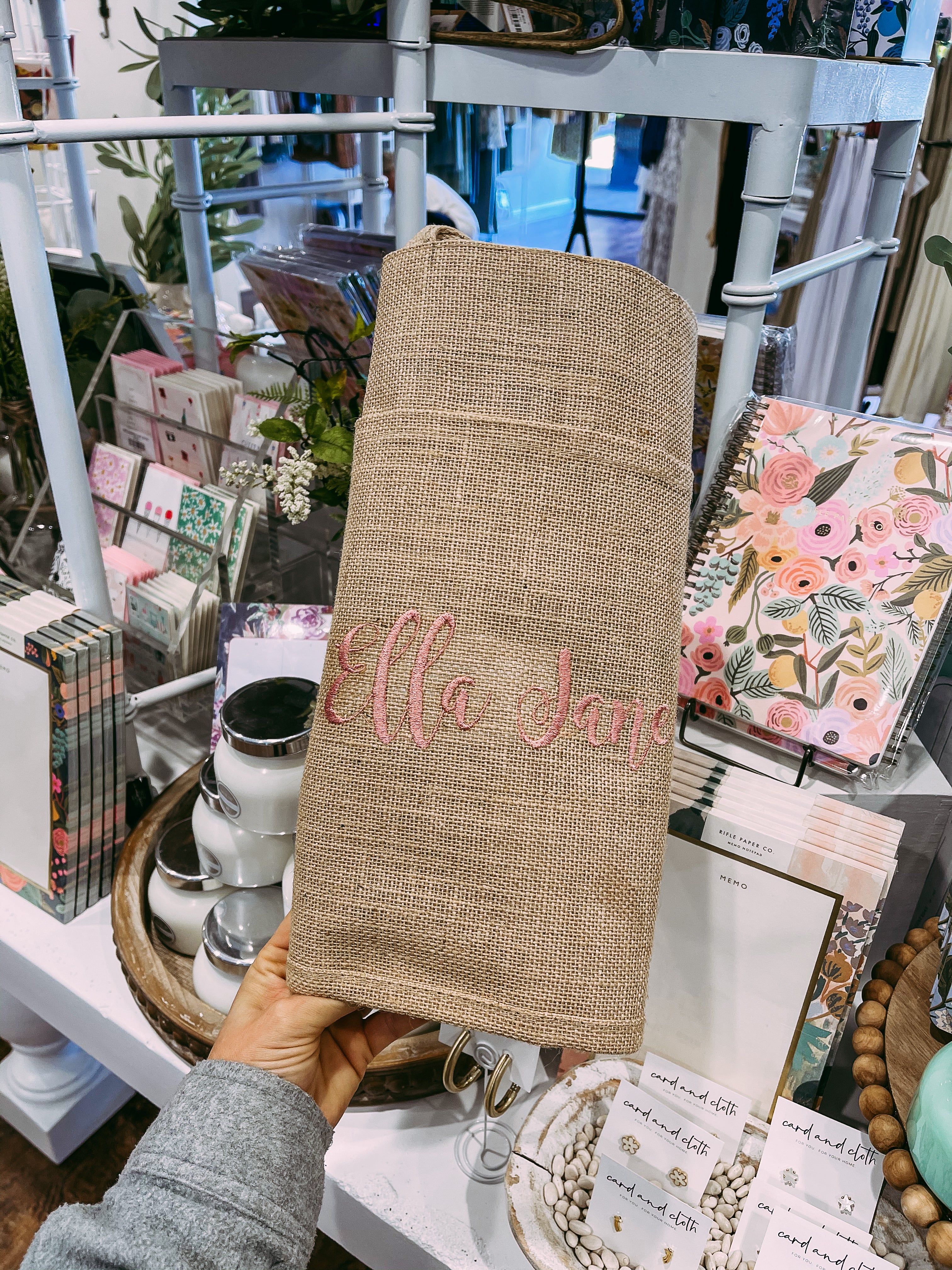 Jute Pocket Tote in Natural