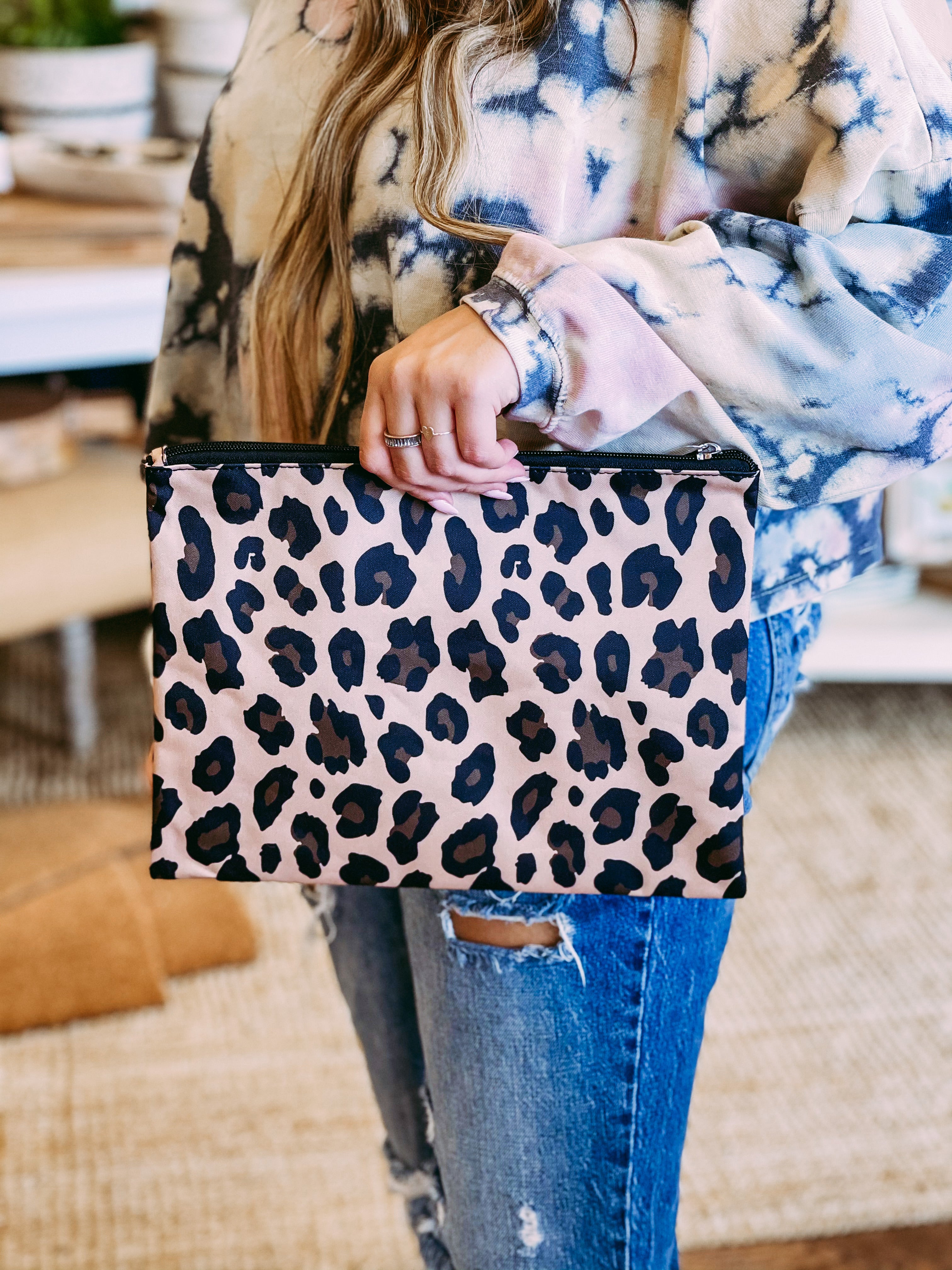 Leopard Zip Pouch